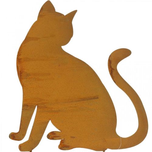 Floristik24 Piquet de Jardin Patiné pour Chat Rétro H41.5cm