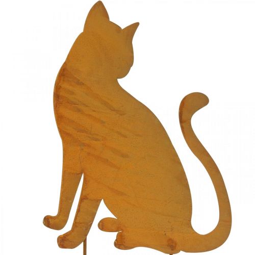 Article Piquet de Jardin Patiné pour Chat Rétro H50cm