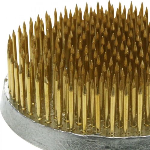 Article Pique-fleurs kenzan pour compositions florales Laiton Ø70mm