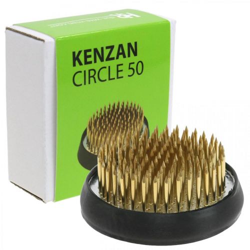 Article Pique-fleurs Kenzan rond pour ikebana Métal argenté Laiton Ø5cm