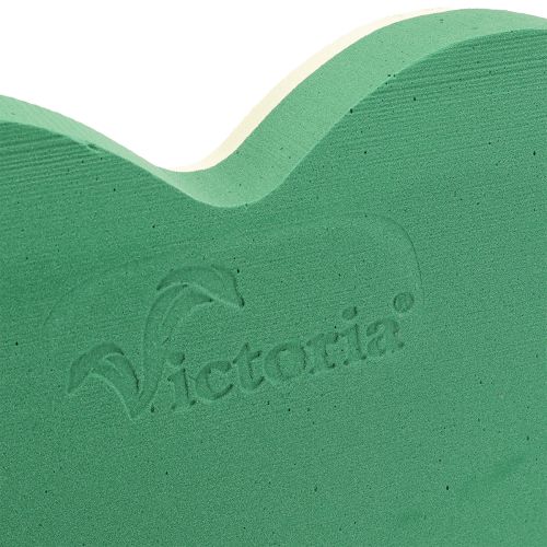 Article Cœur en mousse florale humide verte 38 x 36,5 cm, 2 pièces