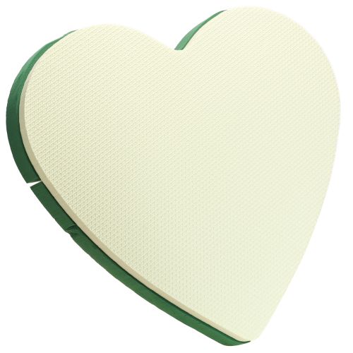 Article Grand cœur en mousse florale humide vert 48 cm 2 pièces
