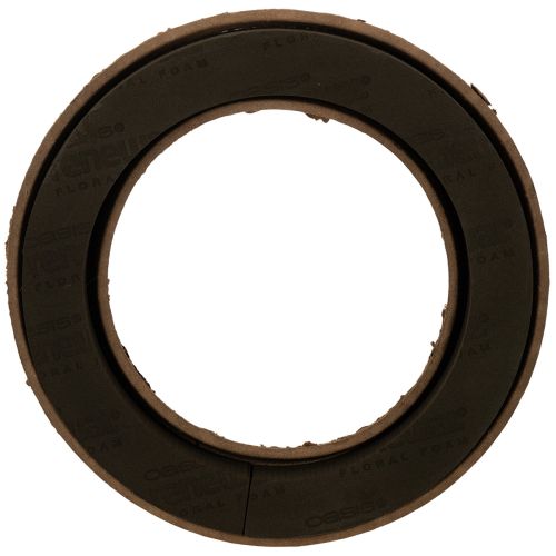 Anneau de mousse florale OASIS® Renewal® Biolit®, 40 cm, noir et brun, pour couronnes, lot de 2