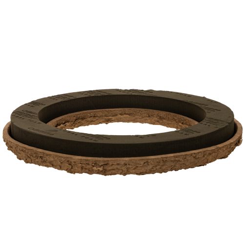 Anneau de mousse florale OASIS® Renewal® Biolit®, 40 cm, noir et brun, pour couronnes, lot de 2