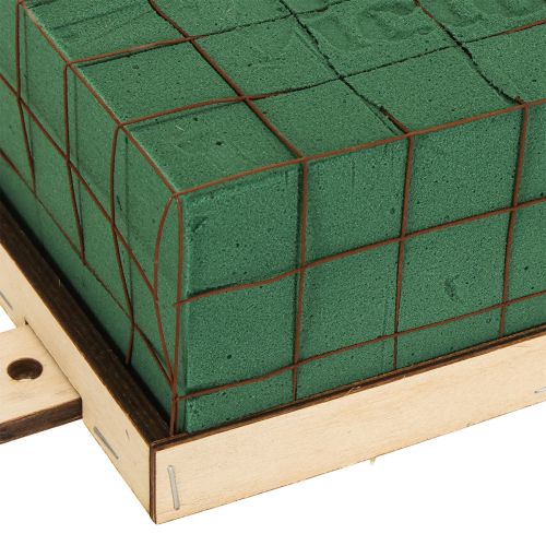 Article Brique en mousse florale Florette Eco base bois 18×10cm