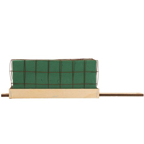 Article Brique en mousse florale Florette Eco base bois 18×10cm