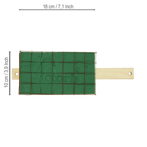 Article Brique en mousse florale Florette Eco base bois 18×10cm