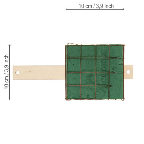 Article Brique en mousse florale Florette Eco avec bois 10×10cm