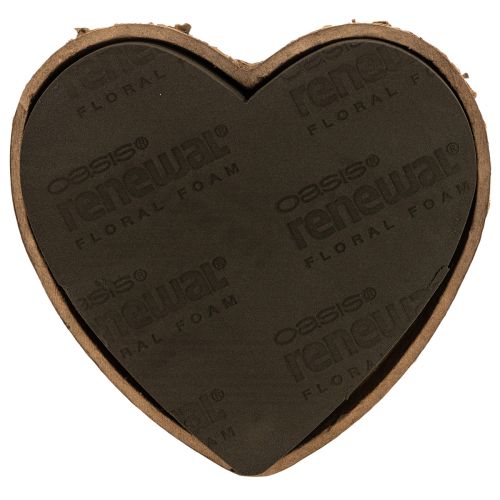 Cœur en mousse florale OASIS® Renewal® Floral Foam Biolit®, 26 cm, noir après hydratation, 2 pièces