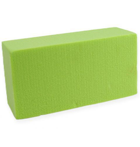 Floristik24 Briques en mousse florale arc-en-ciel vert citron 4pcs