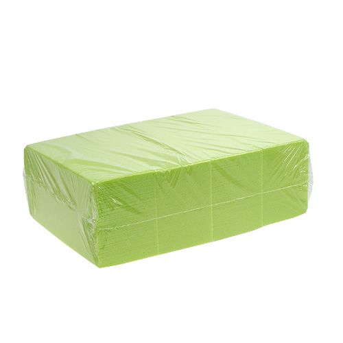 Article Briques en mousse florale arc-en-ciel vert citron 4pcs