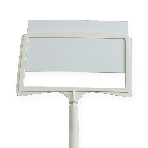 Article Etiquettes échangeables pour plantes Blanc Incliné 53cm 10pcs