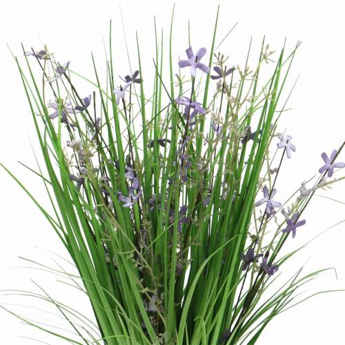 Floristik24 Bouquet sur pied déco avec fleurs de prairie lilas artificiel 51cm