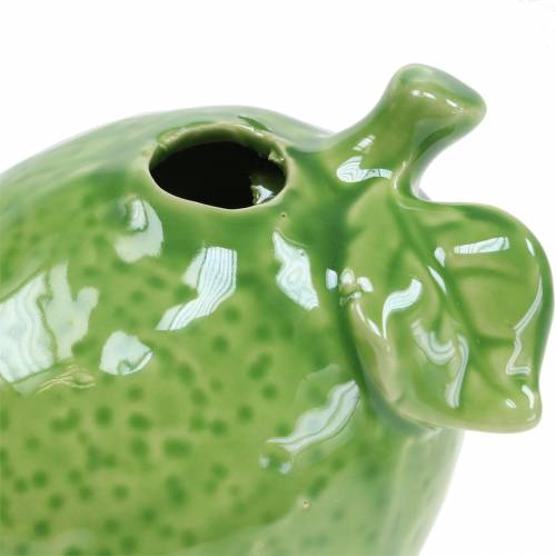 Floristik24 Vase en grès vert citron 10cm