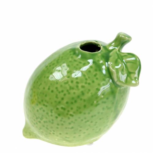Floristik24 Vase en grès vert citron 10cm