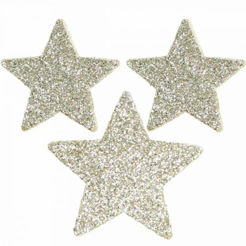 Floristik24 Décoration à parsemer Décoration de Noël à parsemer étoiles en or Ø4/5cm 40p
