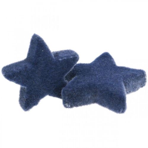 Floristik24 Saupoudres de Noël, étoiles, bleu Ø4/5cm 40p