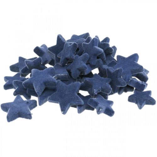 Floristik24 Saupoudres de Noël, étoiles, bleu Ø4/5cm 40p