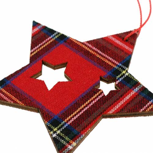 12 Couronnes De Noël à Carreaux écossais - 20 Cm De Diamètre - Avec Attaches Pour Sapin