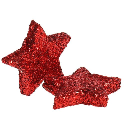 Article Star Glitter 1,5cm à saupoudrer rouge 144pcs