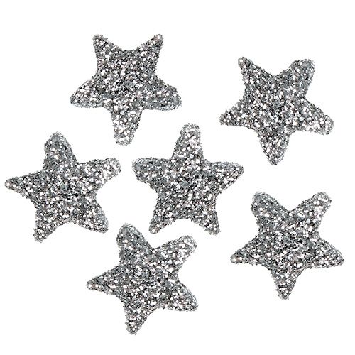 Star Glitter 1,5cm à saupoudrer argent 144pcs