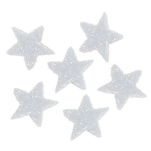 Article Star Glitter 1,5cm à saupoudrer blanc 144pcs