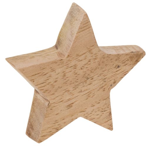 Lot de 9 étoiles en bois décoratives 5 cm mint et blanc pour table et rebord de fenêtre | Floristik24.fr
