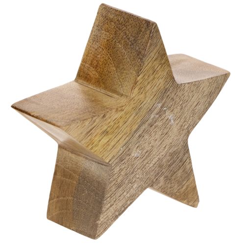 Étoile décorative en bois doré, 10 cm, lot de 3, décoration intérieure | Floristik24.fr