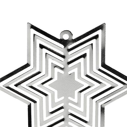 Floristik24 Etoile métal argent 6cm 24pcs