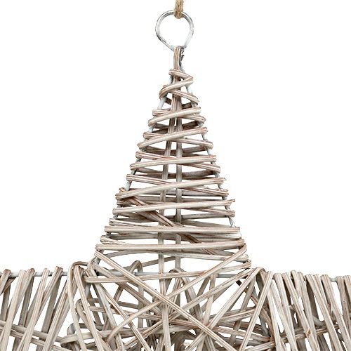 Floristik24 Étoile à suspendre marron clair 35cm 1 pièce