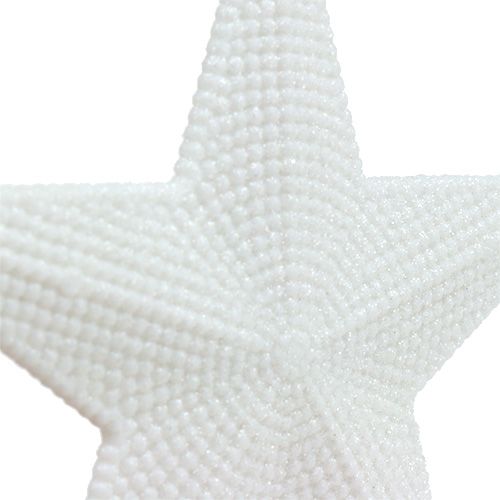 Floristik24 Etoile à suspendre blanche 11cm L19cm 6pcs