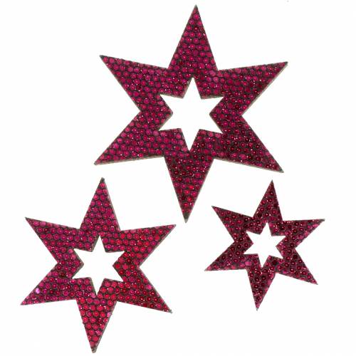 Article Décoration à contrôler Star Purple 3-5cm 48pcs