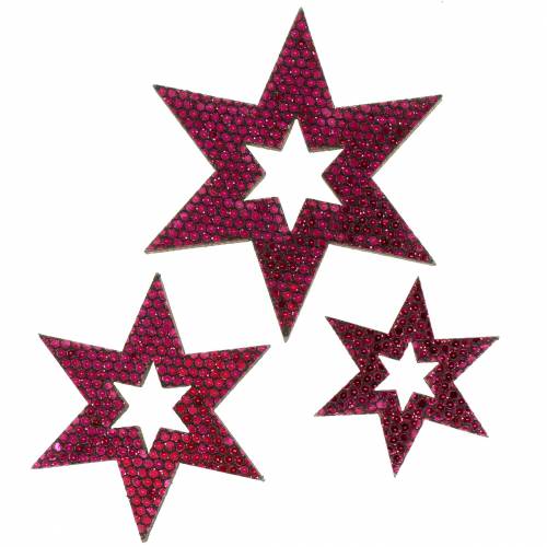 Floristik24 Décoration à contrôler Star Purple 3-5cm 48pcs