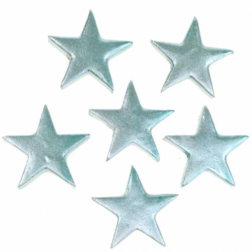 Floristik24 Déco Etoiles Ice Blue 4cm 12pcs