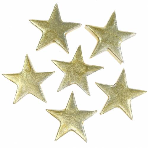 Floristik24 Déco étoiles dorées 4cm 12pcs