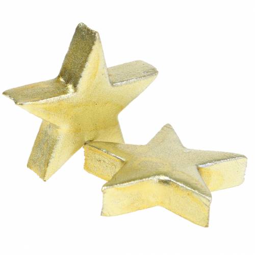Floristik24 Déco étoiles dorées 4cm 12pcs