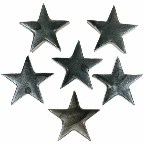 Déco étoile gris 4cm 12pcs
