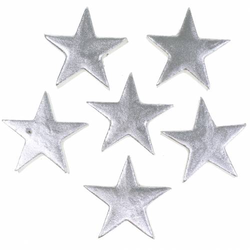 Déco étoiles argent 4cm 12pcs | Floristik24.fr