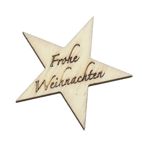Floristik24 Etoile Joyeux Noël Nature 5cm 30pcs