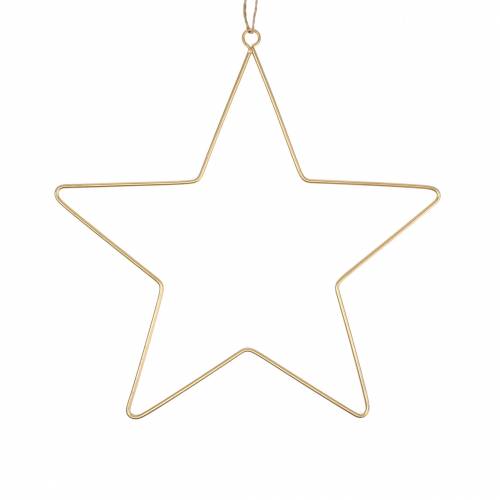 Article Décoration étoile à suspendre métal doré Ø25cm 6pcs