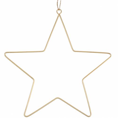 Floristik24 Etoile décorative à suspendre métal doré Ø50,5cm 2pcs