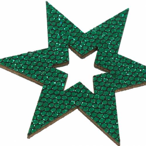 Article Décoration à disperser étoile verte 3-5cm 48 pcs