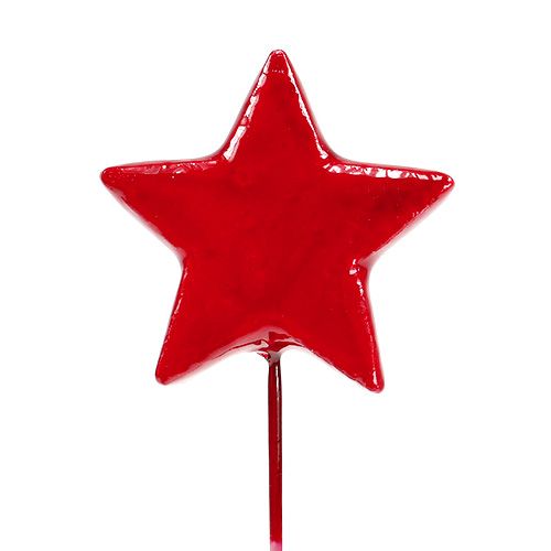 Floristik24 Étoiles sur fil à décorer 5cm rouge 48 pcs