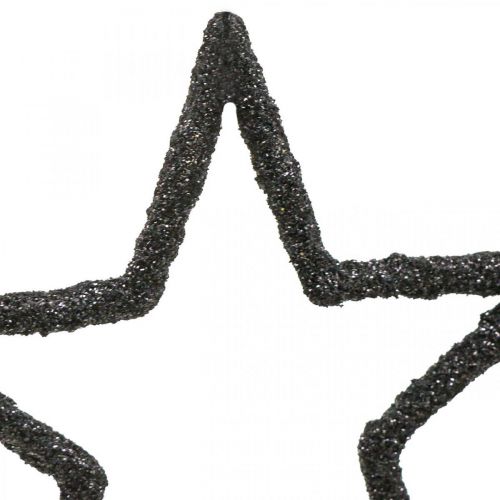Article Décoration à disperser étoiles de Noël paillettes noires Ø4cm 120 pcs