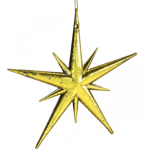 Article Pendentif étoile de décoration de Noël doré L11,5 cm 16pcs