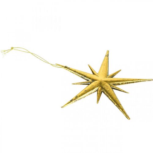Article Pendentif étoile de décoration de Noël doré L11,5 cm 16pcs