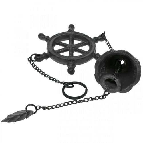 Floristik24 Sonnette de volant de remorque déco vintage, carillon éolien fonte L50cm