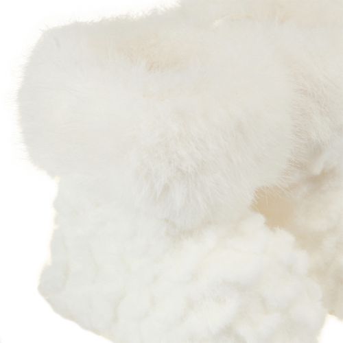 Article Bottes avec bottes en fourrure décoration sapin de Noël blanc 7cm 2pcs