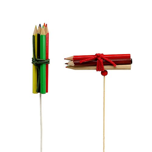 Floristik24 Botte de crayons de couleur sur pique 10 p.