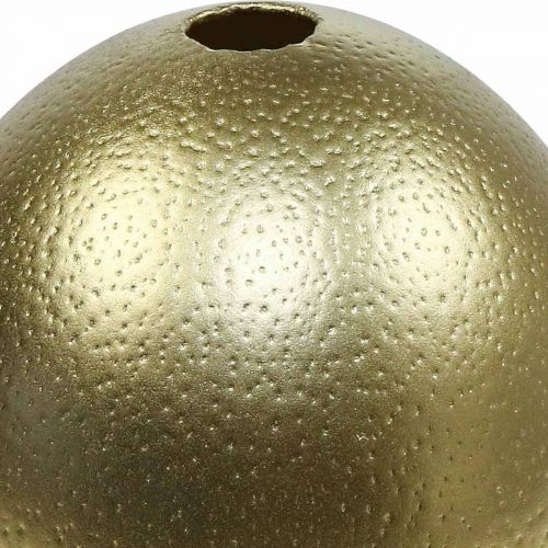 Article Décoration oeuf d&#39;autruche soufflé décoration Pâques or Ø12cm H14cm